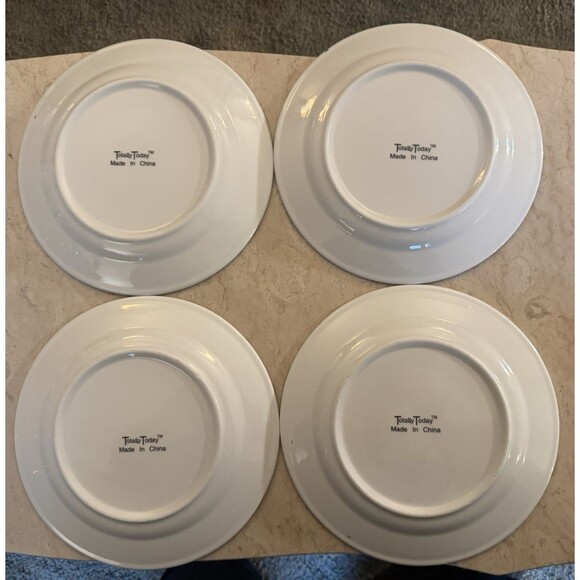 Totally Today Dinner Plates 10" Country Apple Design Set of 4 Vintage - Picture 3 of 5